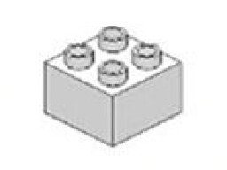 L-W Toys Junior Kostka 2x2 bílá